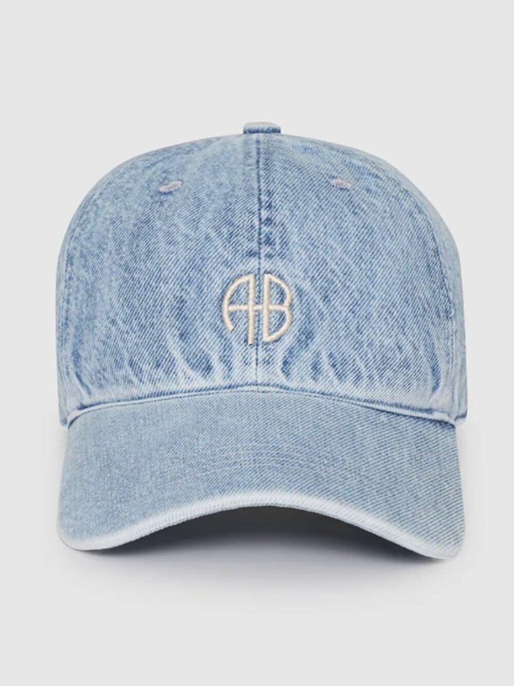 Anine Bing Jeremy Baseball Cap AB - Bleached Blue Denim New with tags